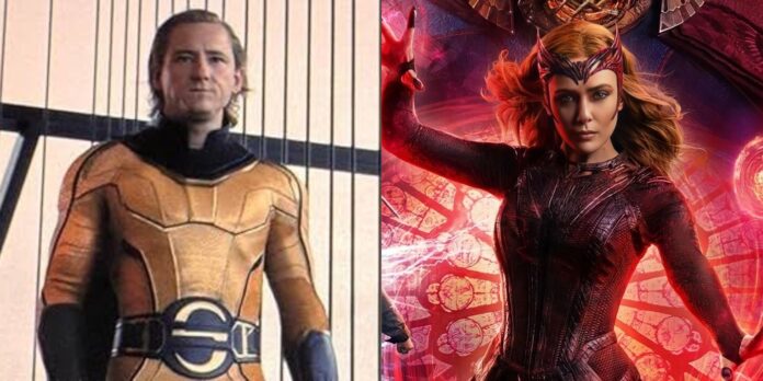 Lewis Pullman as Sentry and Elizabeth Olsen as Scarlet Witch (Image: Marvel)