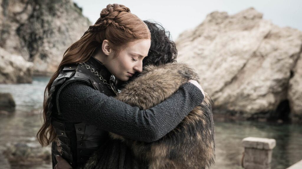 Sansa and Jon in 'Game Of Thrones'