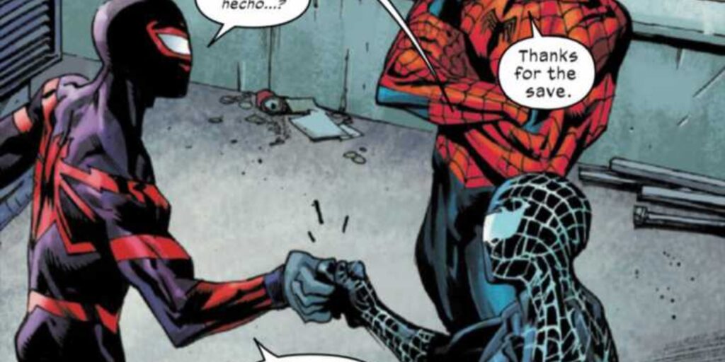 Richard Parker, Peter Parker, and Miles Morales (Image: Marvel)