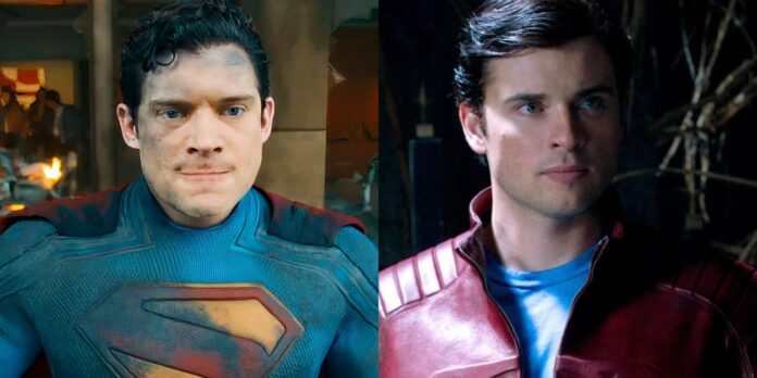 David Corenswet as Superman and Tom Welling as Superman (Image: Warner Bros.)
