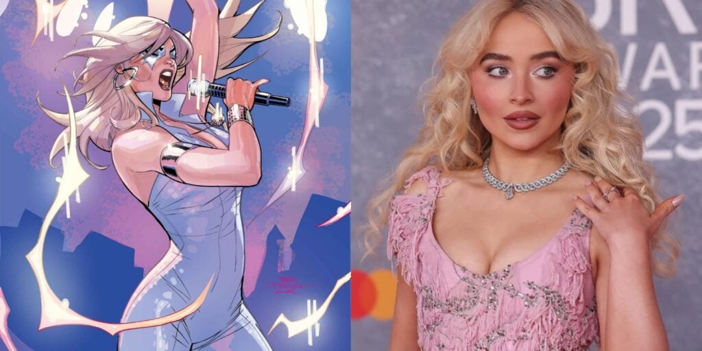Dazzler and Sabrina Carpenter (Image: Marvel, instagram @sabrinacarpenter)