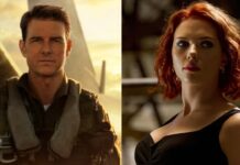 Tom Cruise in 'Top Gun Maverick' and Scarlett Johansson in 'Avengers Age Of Ultron'