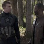Chris Evans as Steve Rogers and Anthony Mackie as Sam Wilson (Image: Marvel)