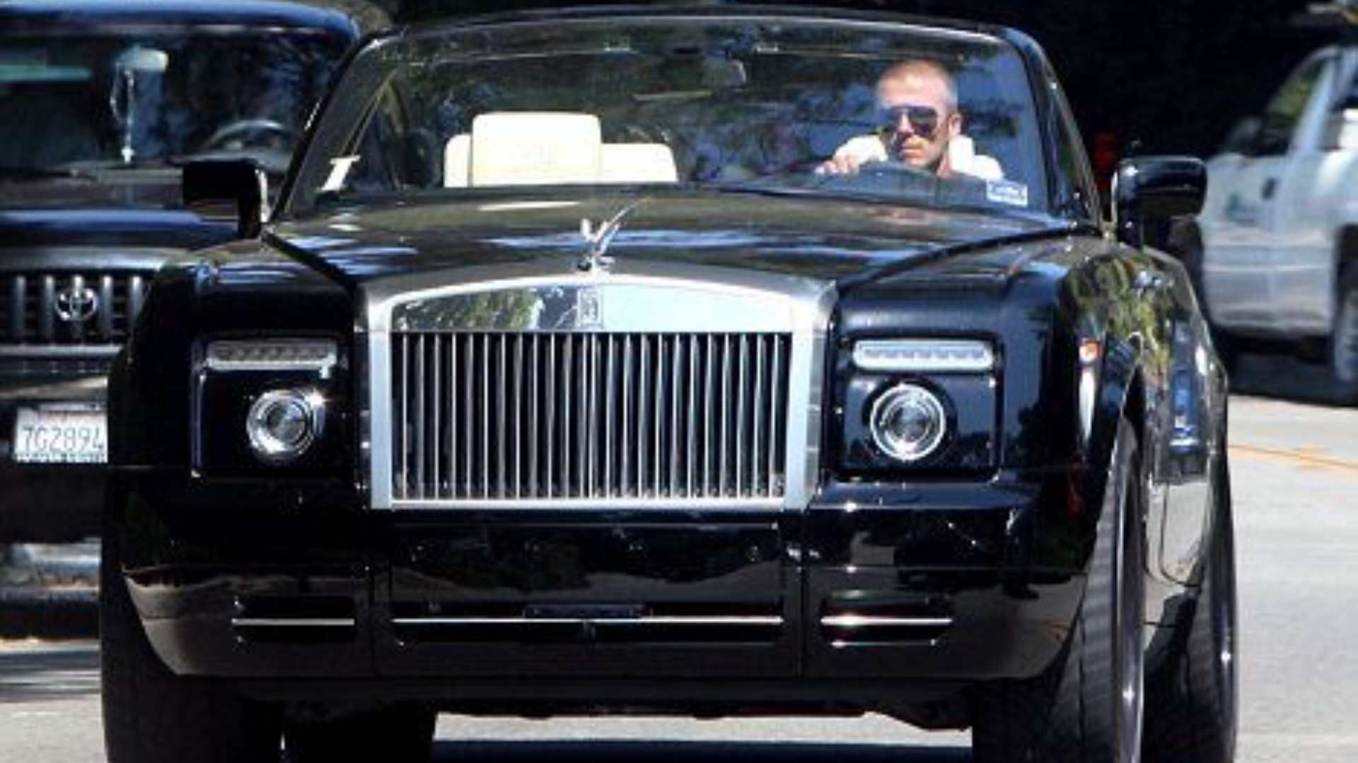 10) David Beckham - Rolls-Royce Phantom Drophead