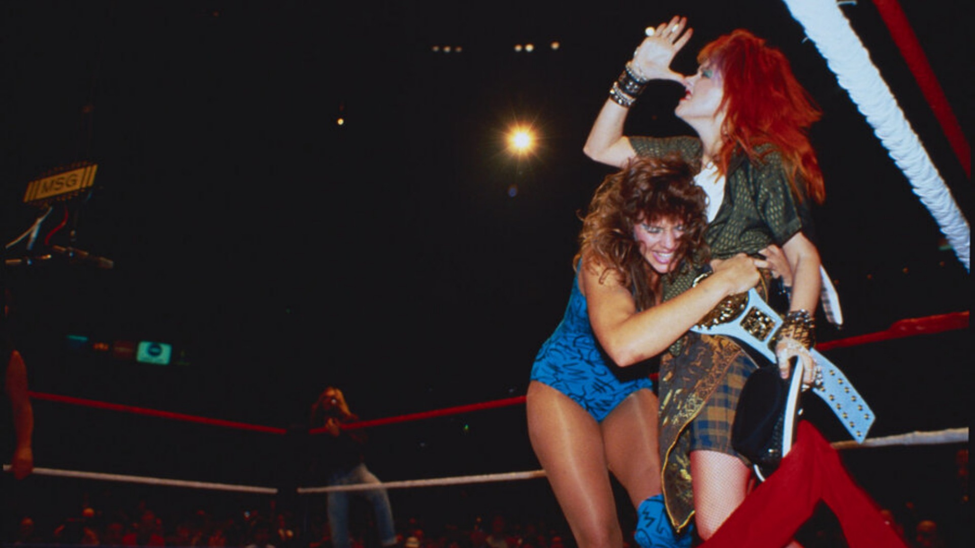 2. Cyndi Lauper connected rock and wrestling at WrestleMania I