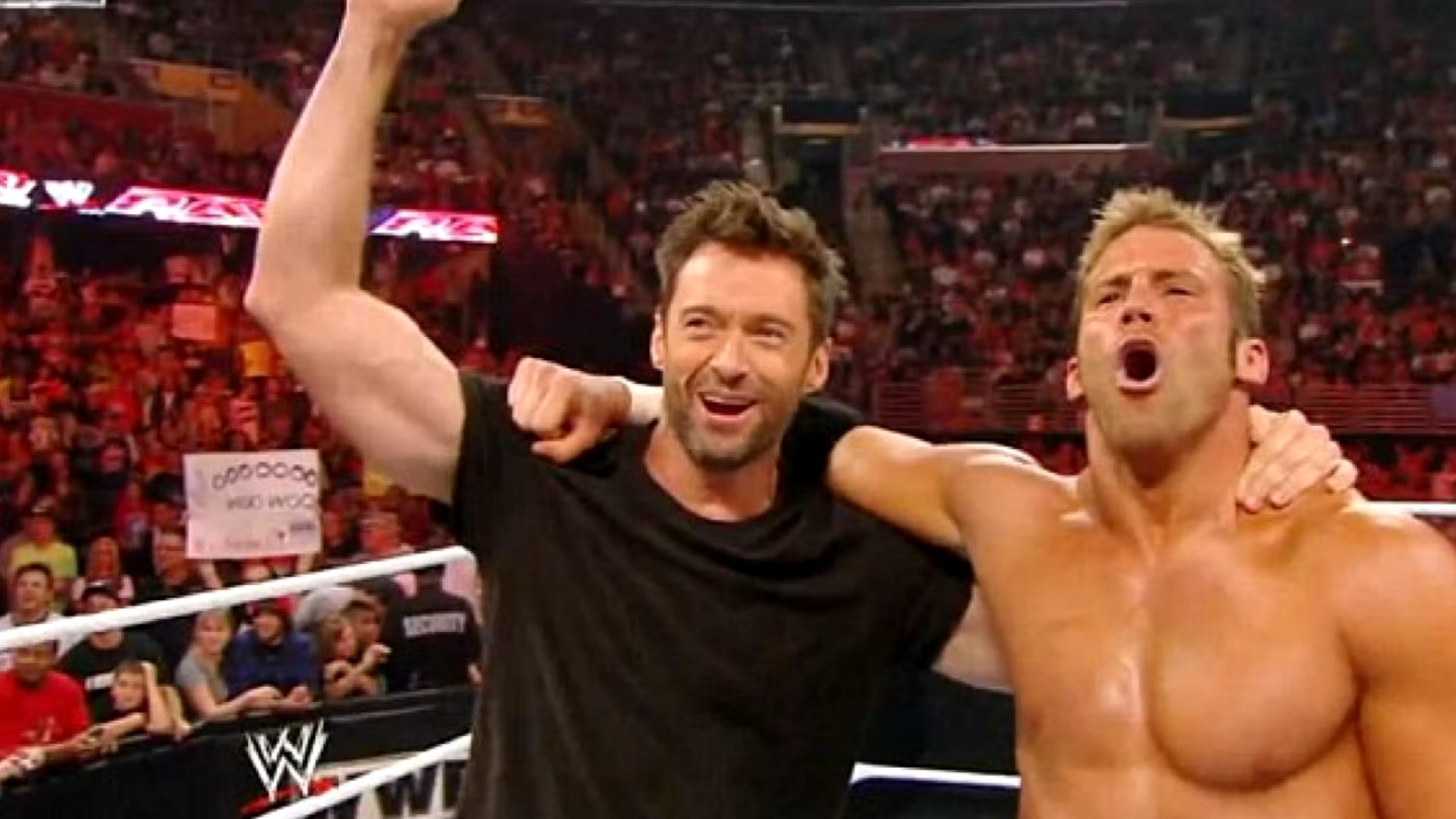 10. Hugh Jackman helped Zack Ryder with a Haymaker