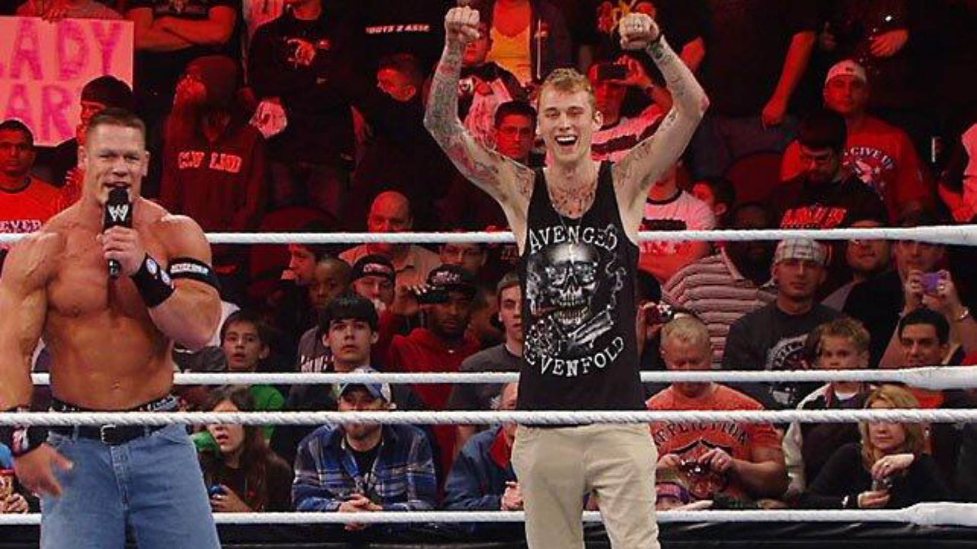 18. Machine Gun Kelly performs at WrestleMania 28 for John Cena’s entrance