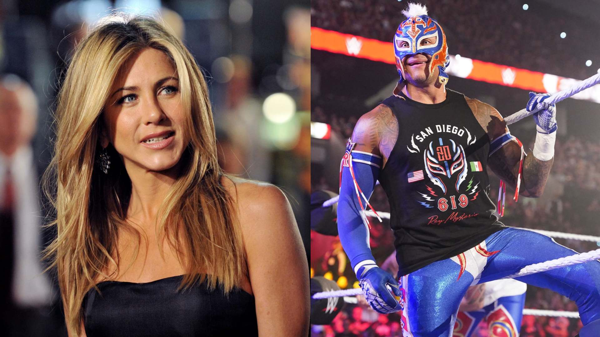 18. Jennifer Aniston - Rey Mysterio