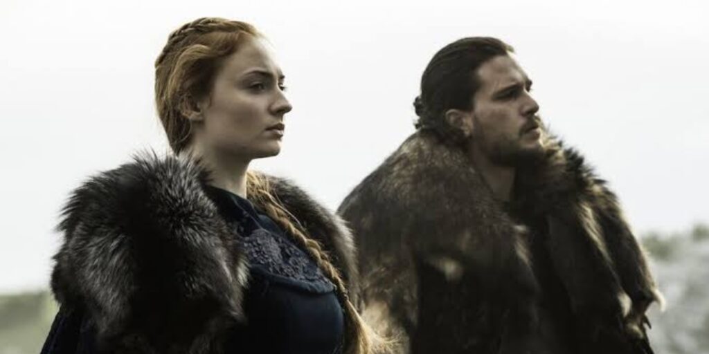 Sophie Turner and Kit Harington in 'Game of thrones' (Image: HBO)