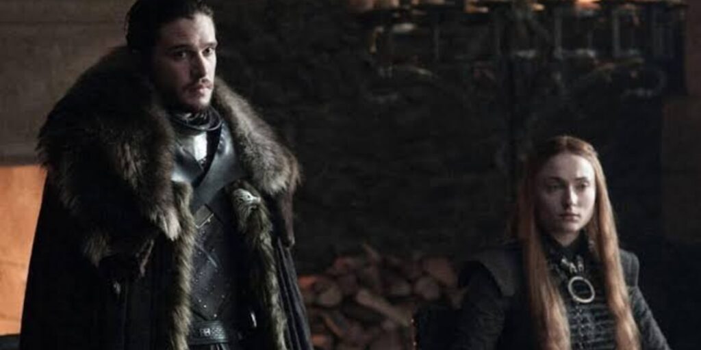 Sophie Turner and Kit Harington in 'Game of thrones' (Image: HBO)