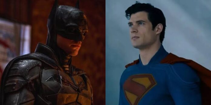 Robert Pattinson's Batman and Davud Corenswet's Superman (Image: Warner Bros)