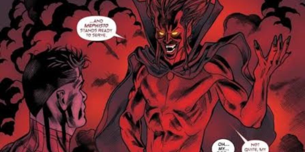 Spider-Man and Mephisto in 'One More Day' (Image: Marvel)