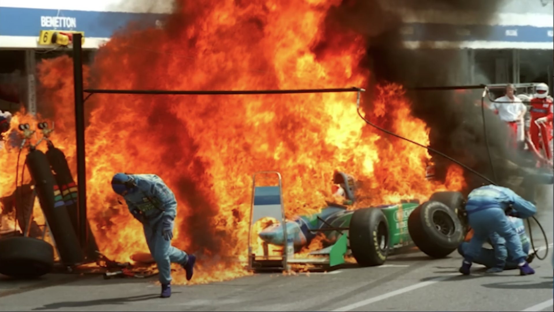 5. Benetton Pit Fire - 1994 German GP