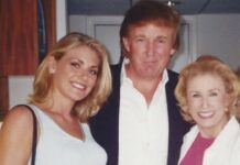 Donald Trump with Amy Dorris in the U. S. Open 1997