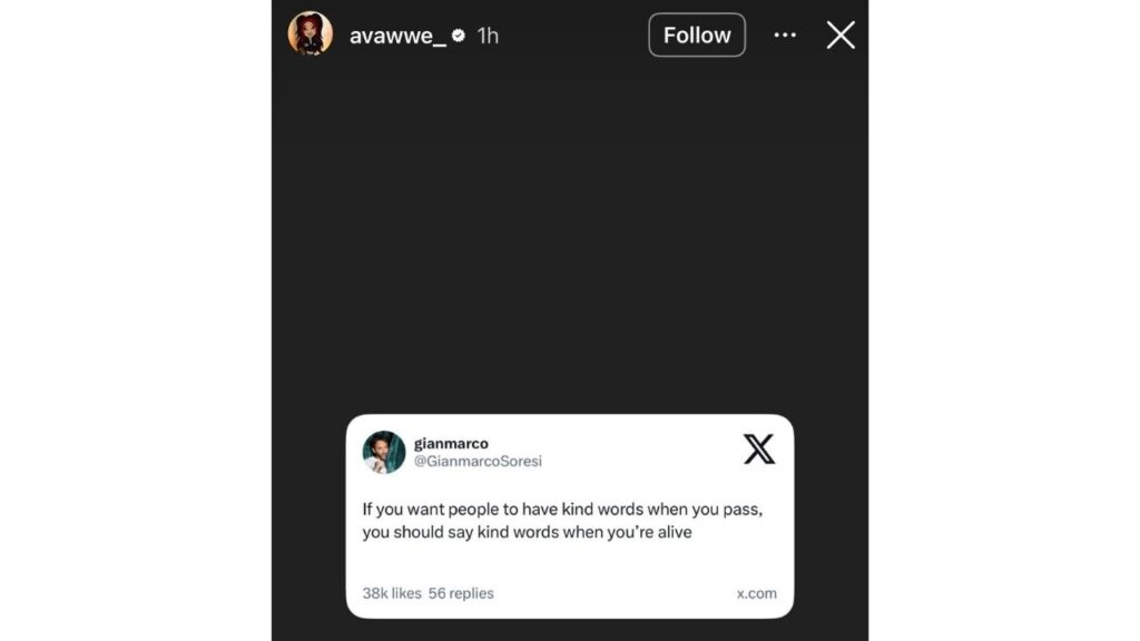 Ava Raine's Instagram Post