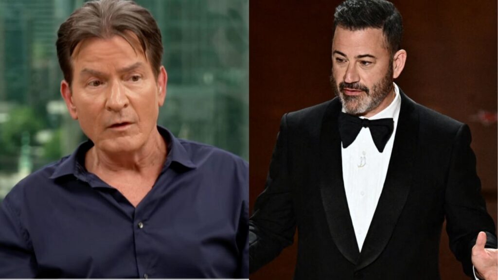Charlie Sheen and Jimmy Kimmel