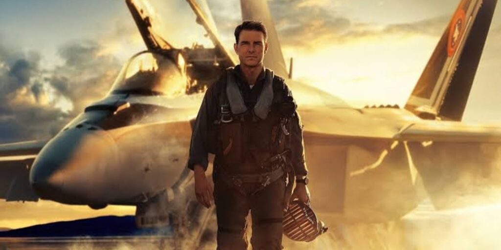 Tom Cruise as Maverick in Top Gun (Image: Paramount Pictures)