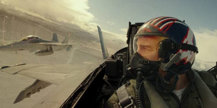 Tom Cruise as Maverick in Top Gun (Image: Paramount Pictures)