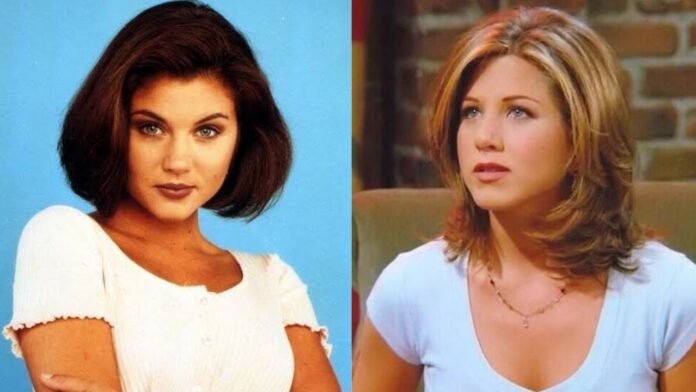 Tiffani Thiessen and Jennifer Aniston