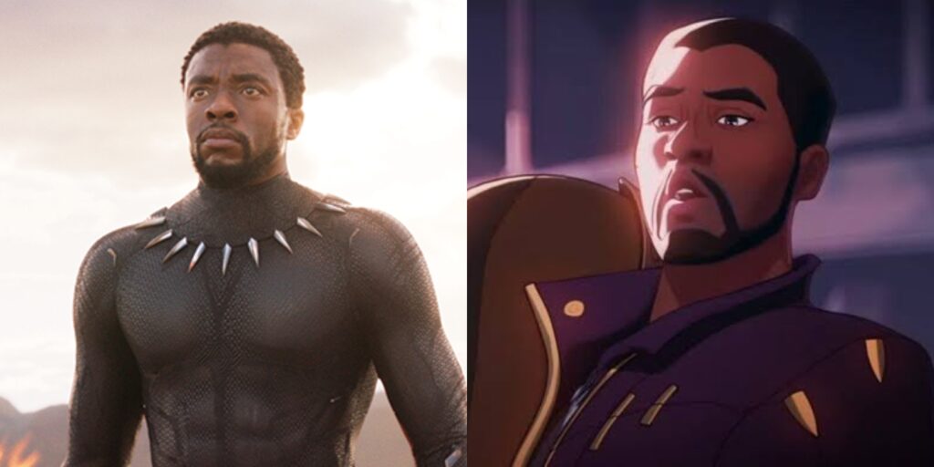 Chadwick Boseman as Black Panther and Black Panther in 'Marvel Zombies' (Image: Marvel)