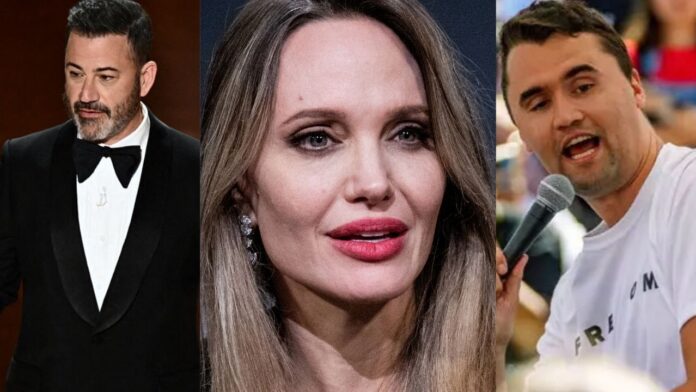 Angelina Jolie on Jimmy Kimmel and Charlie Kirk