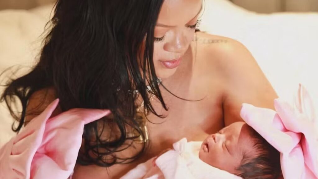 Rihanna and Baby Rocki