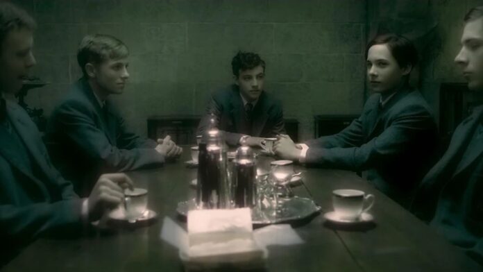 Tom Riddle with Slytherin group