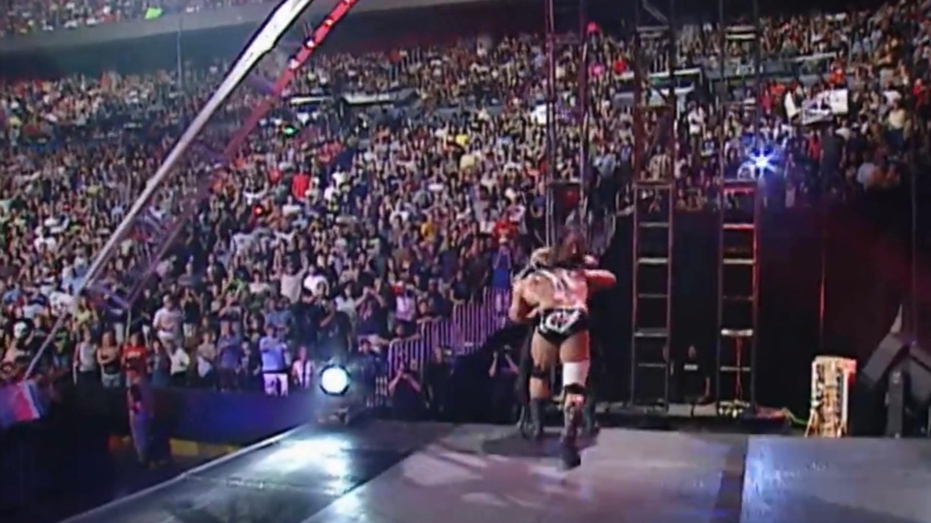 5.⁠ ⁠Batista Spears Undertaker Off the Stage at Backlash (April 29, 2007)