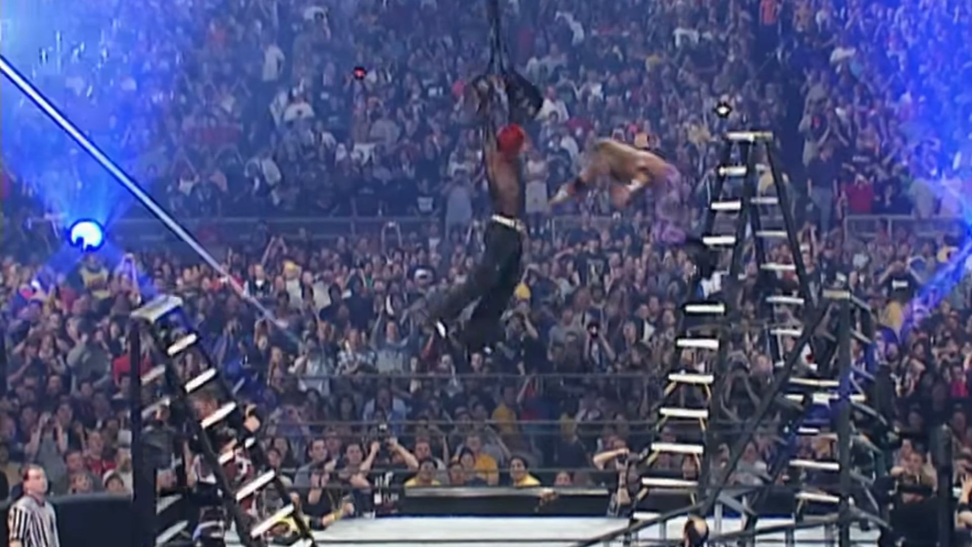4.⁠ ⁠Edge Spears Jeff Hardy Off Ladder at WrestleMania X-Seven (April 1, 2001)