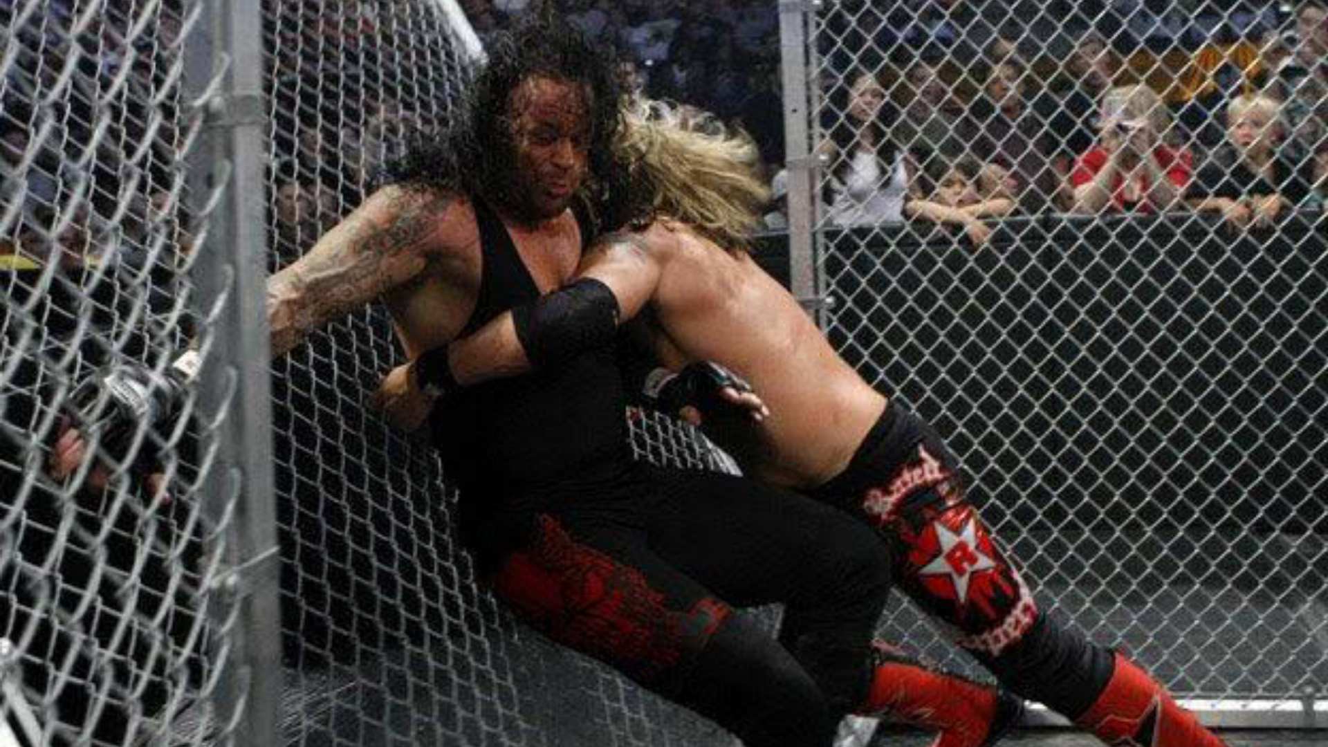 17. Edge spears The Undertaker through Hell in a Cell at SummerSlam 2008