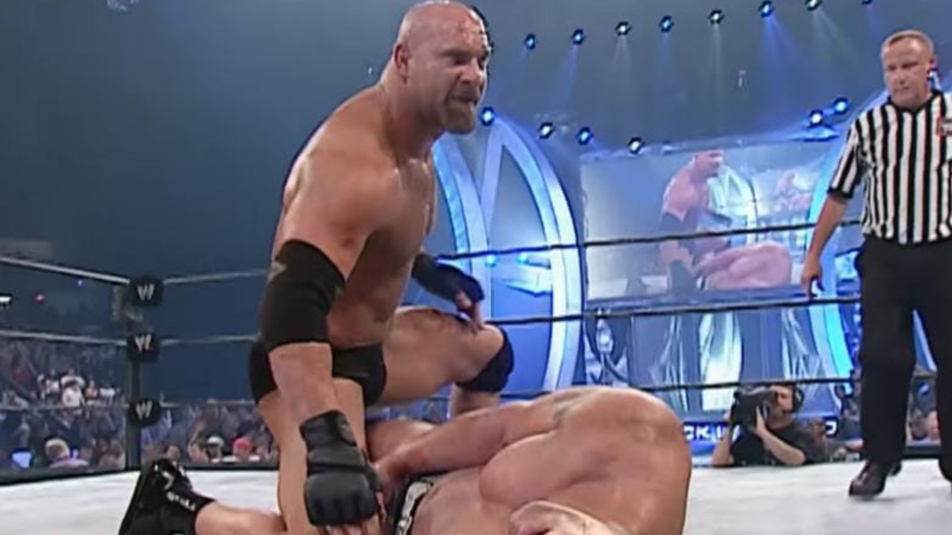 20.⁠ ⁠Goldberg spears The Rock at Backlash 2003 in his WWE debut