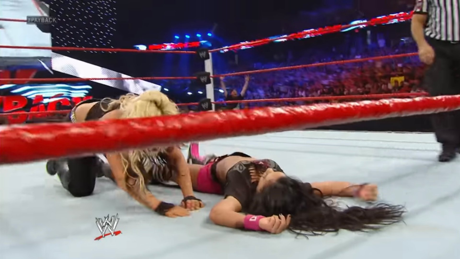 9.⁠ ⁠Kaitlyn Spears AJ Lee at Payback (June 16, 2013)