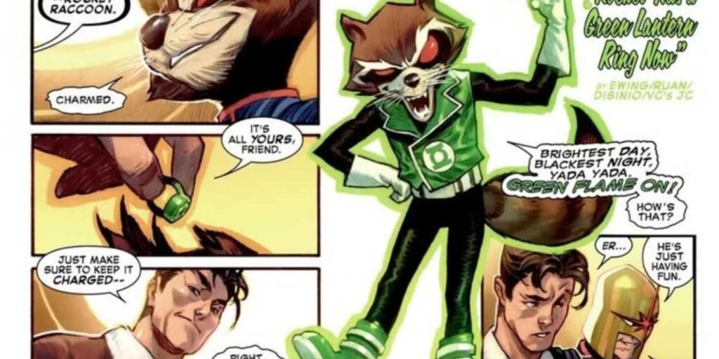 Rocket Racoon as The Green Lantern (Image: Marvel)