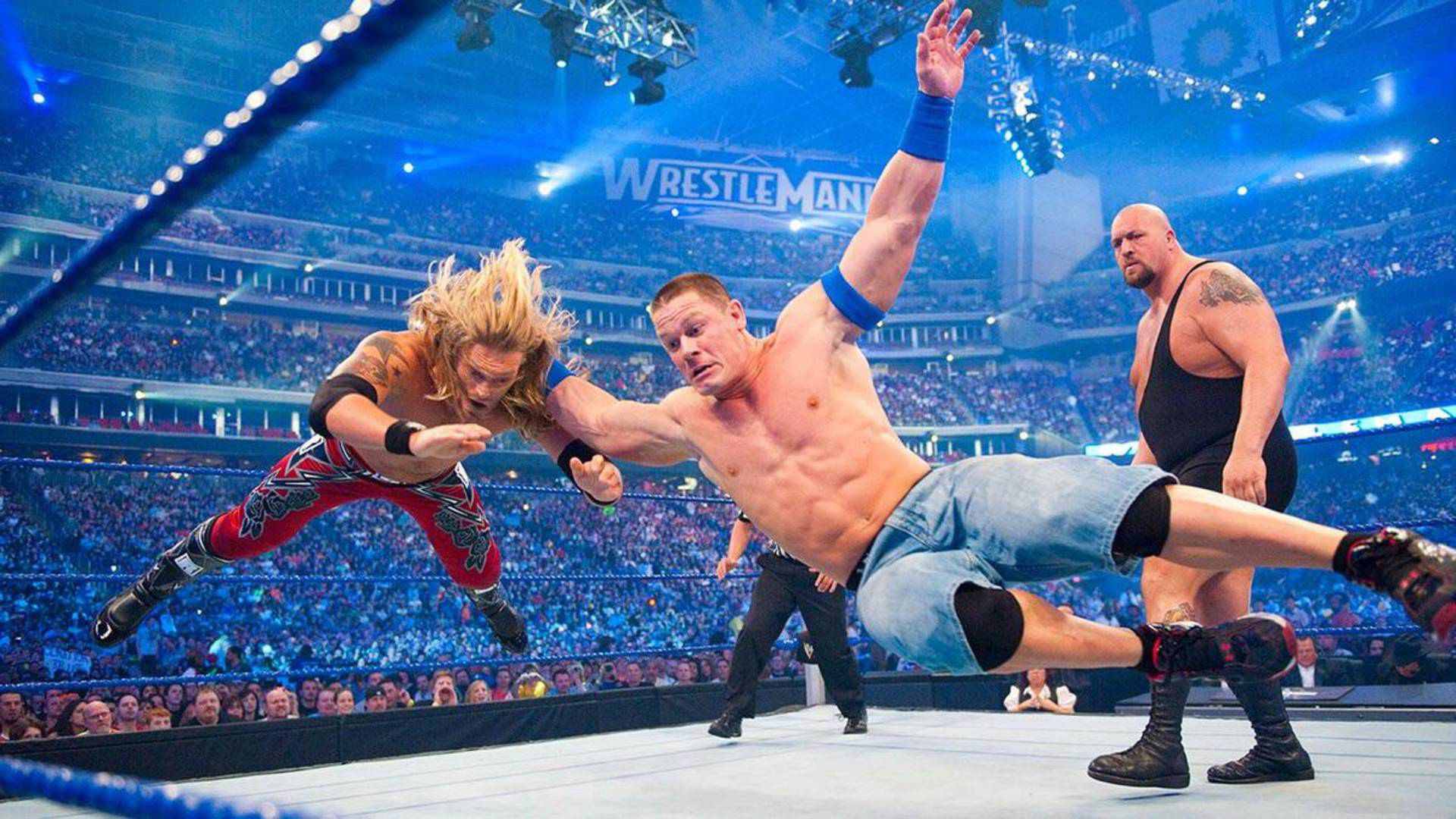 16- John Cena vs. Edge vs. Big Show – WrestleMania 25 (World Heavyweight Championship)