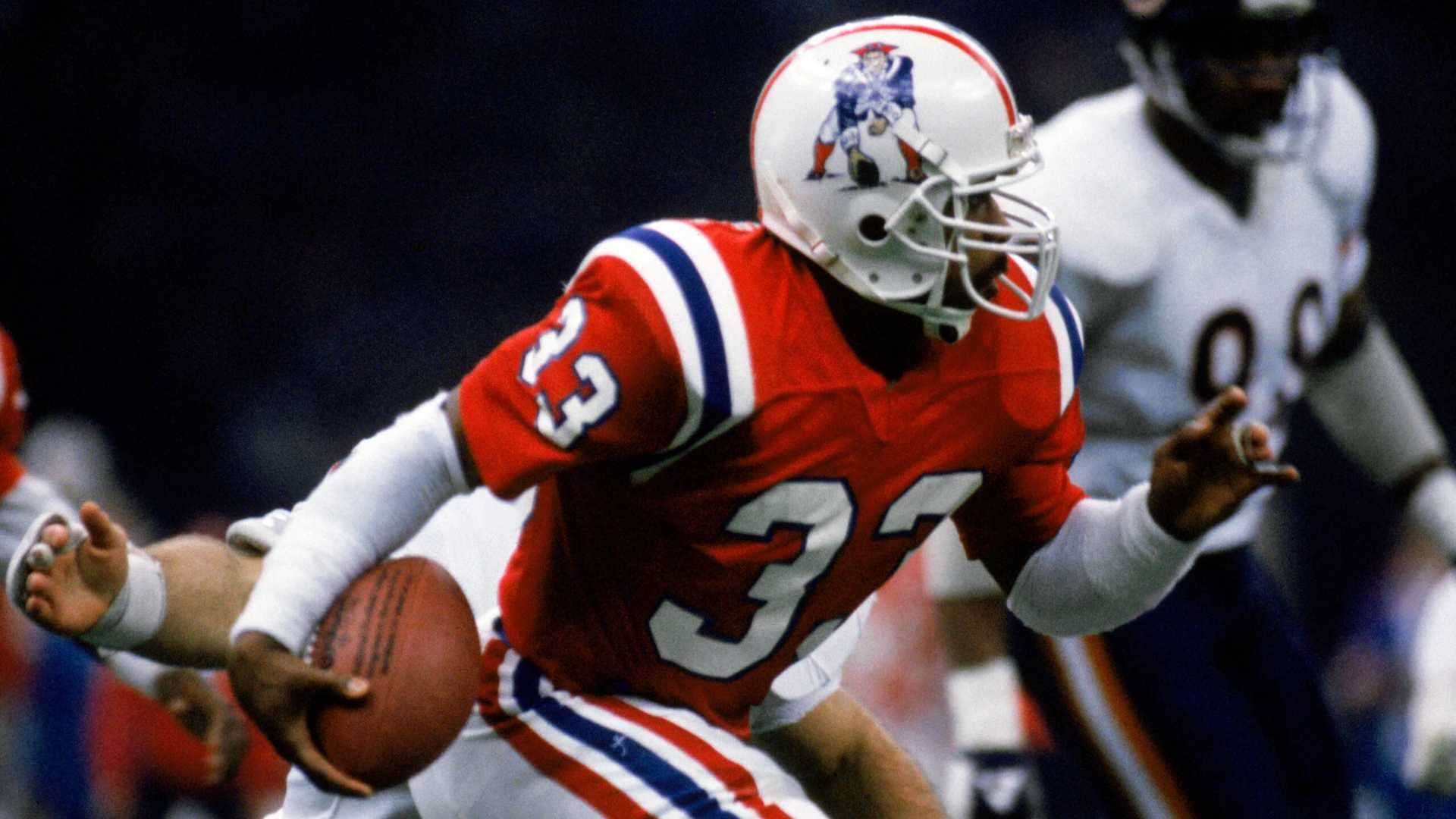 16. New England Patriots (1985 “Pat Patriot” throwback) - Red, white, and blue
