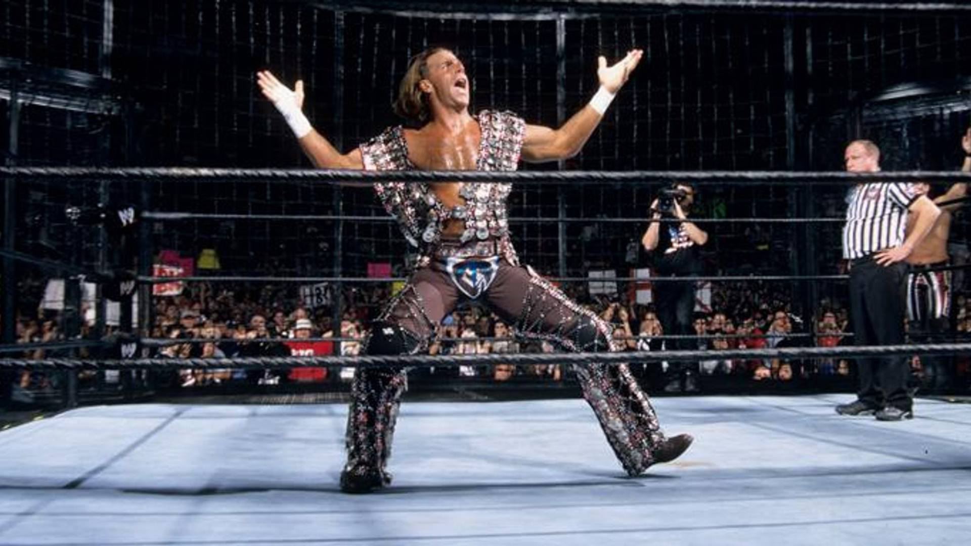 6- Shawn Michaels wins the first Elimination Chamber (Survivor Series 2002)