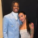 Travis Hunter and his wife