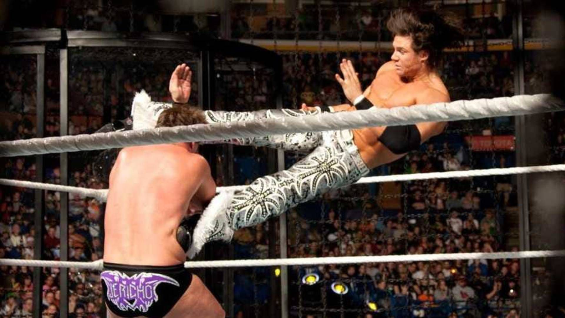 24.⁠ ⁠CM Punk vs. Undertaker vs. R-Truth vs. John Morrison vs. Chris Jericho vs. Rey Mysterio – Elimination Chamber 2010
