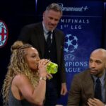 Kate Abdo’s Wardrobe Mishap On CBS Champions League Show Leaves Thierry Henry And Fans Stunned Kate Abdo and Thierry Henry