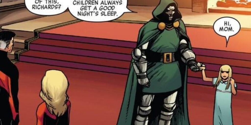 Dr. Doom with Valeria Richards (Image: Marvel)