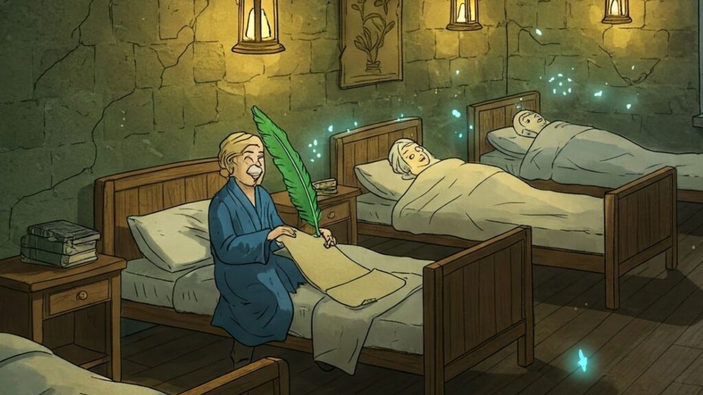 Gilderoy Lockhart in St Mungo’s Hospital