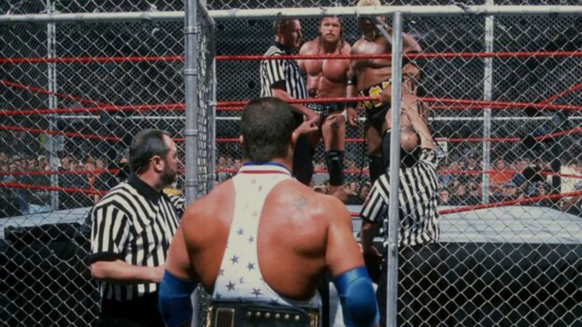 9. Six-Man Hell in a Cell — Armageddon 2000