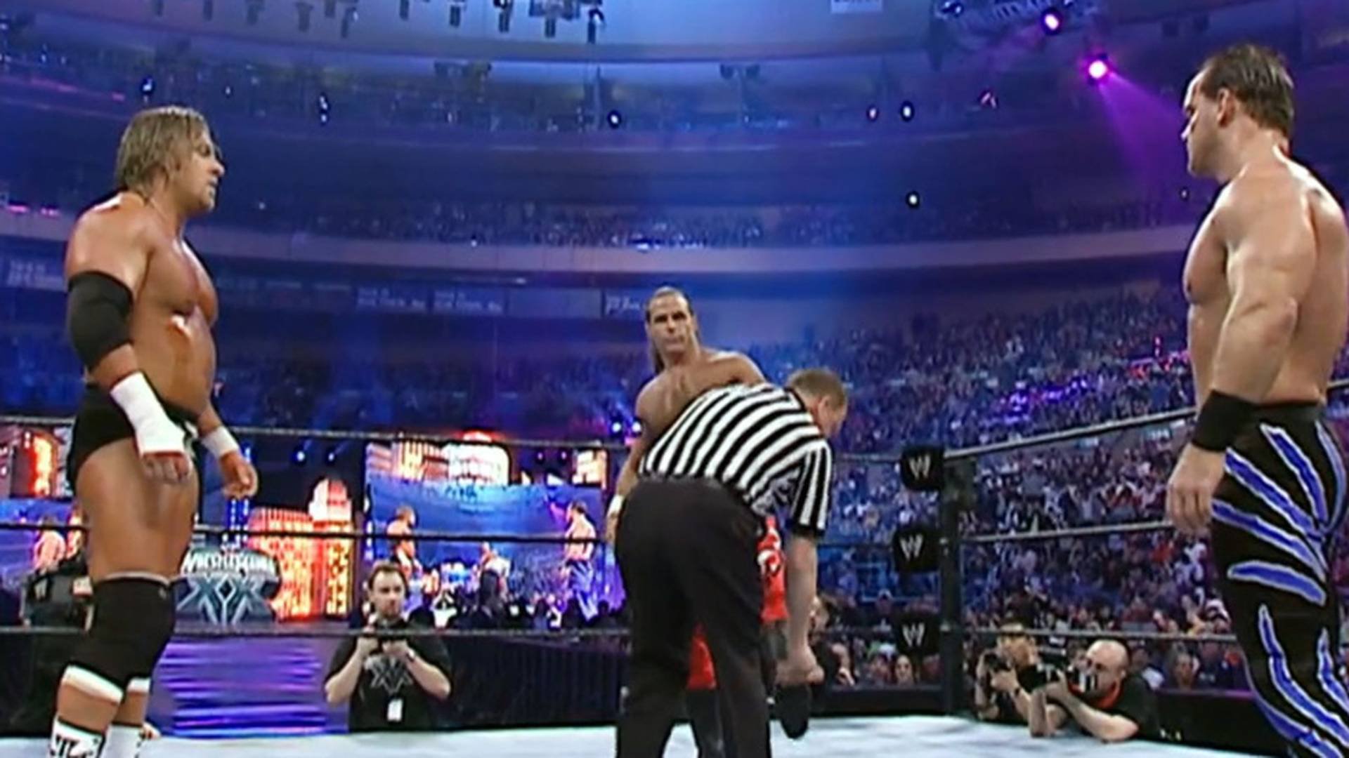 9- Triple Threat History: WrestleMania XX vs. Triple H & Chris Benoit