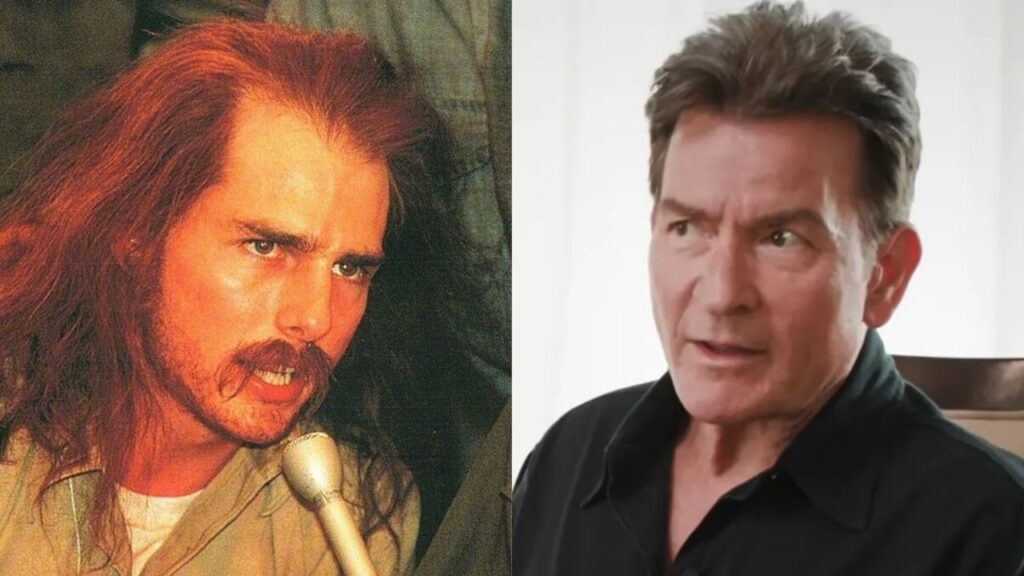 Tom Cruise in Born on the Fourth of July and Charlie Sheen