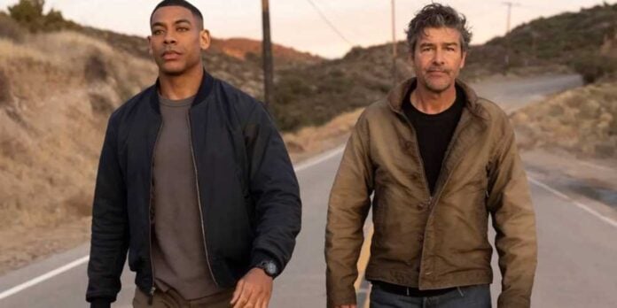 Aaron Pierre and Kyle Johnson in 'Lanterns' (Image: HBO)