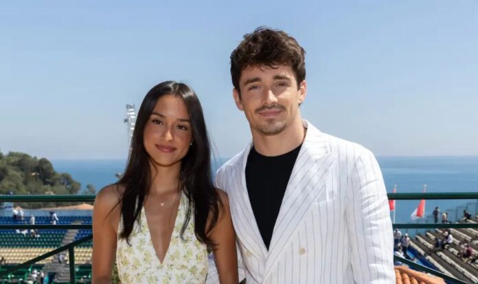 Alexandra Saint Mleux with Charles Leclerc
