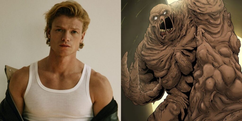 Tom Rhys Harries and Clayface (Image: instagram @tomrhysharries, Marvel)