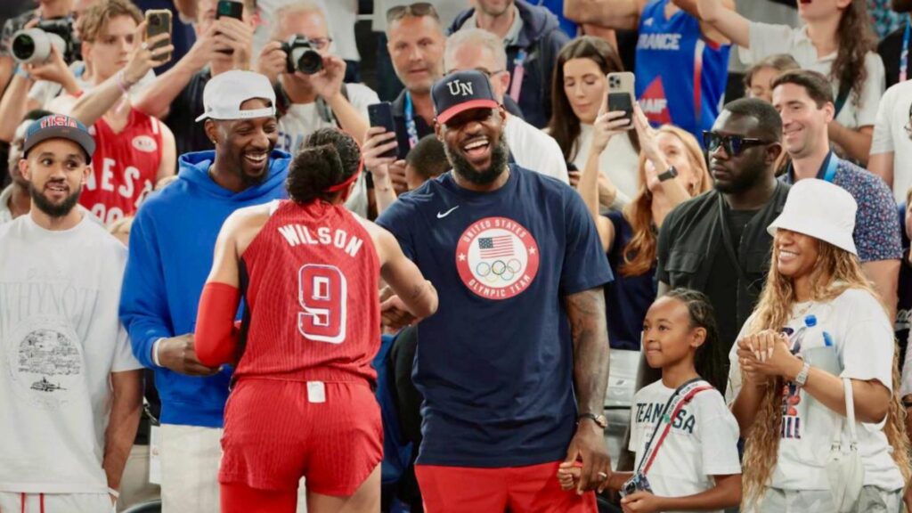 A'Ja Wilson, LeBron James and Bam Adebayo