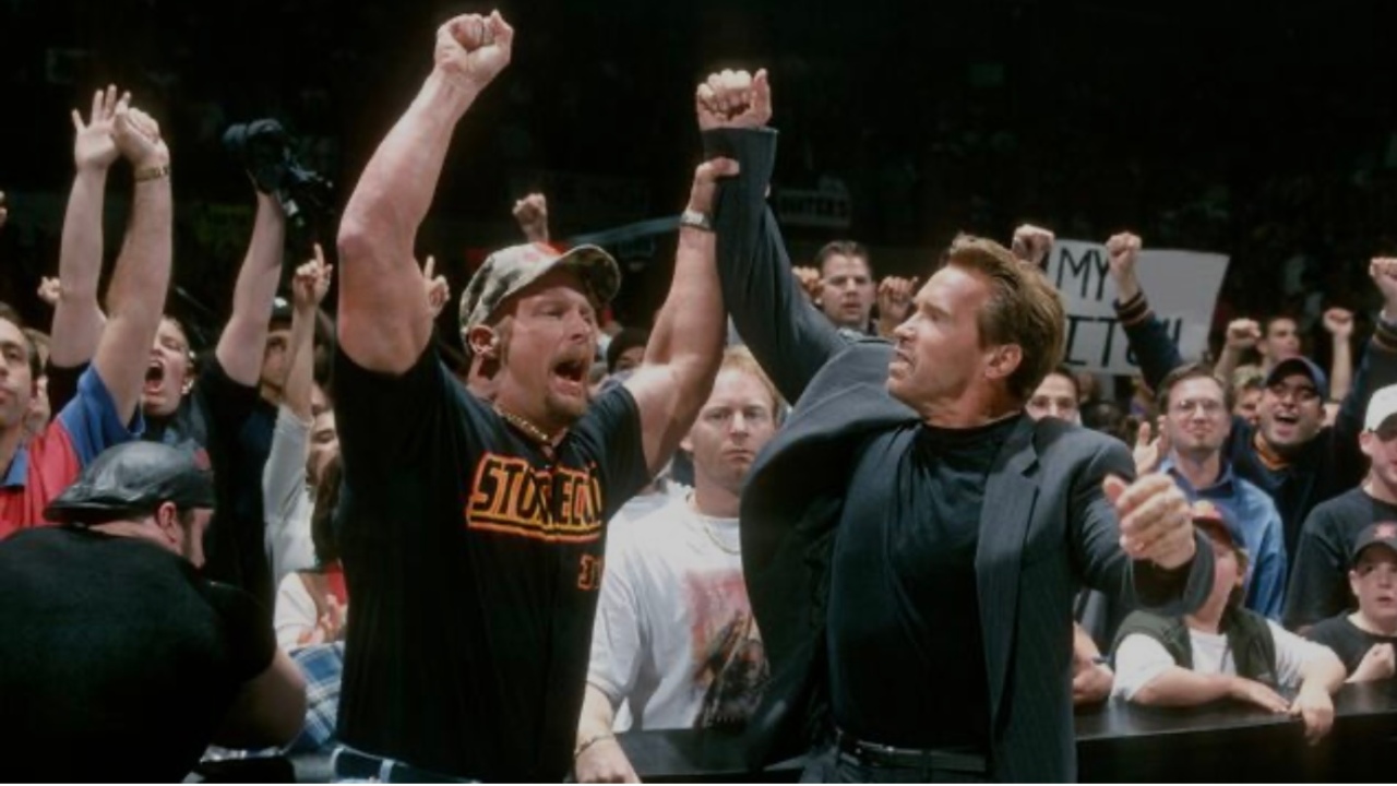 15.⁠ ⁠Arnold Schwarzenegger Confronts Triple H (November 11, 1999)