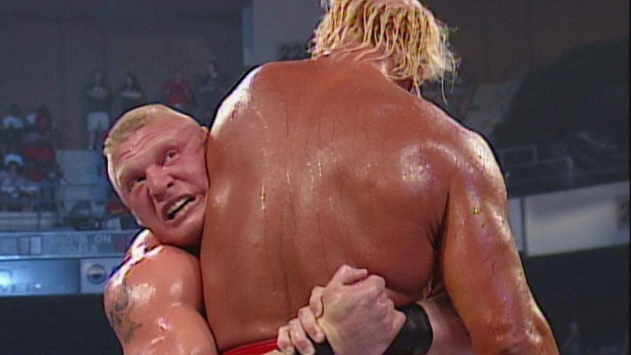 11.⁠ ⁠Brock Lesnar Destroys Hulk Hogan (August 8, 2002)